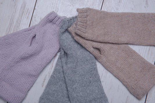 Megztos alpakų vilnos riešinės