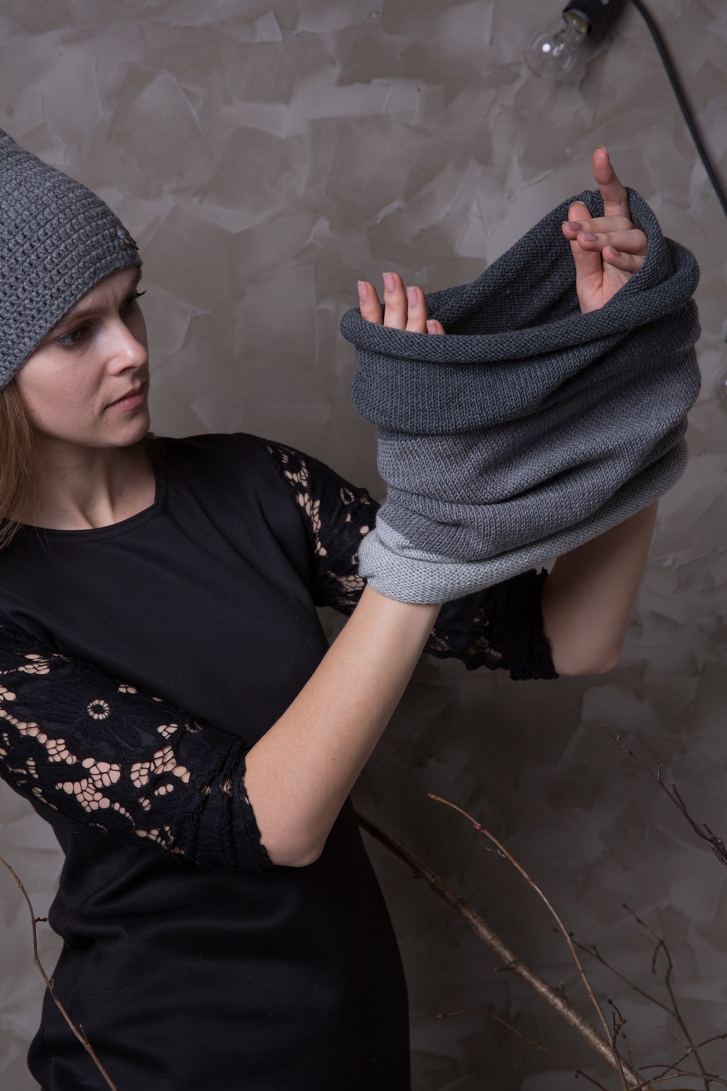 Merino vilnos megzta mova