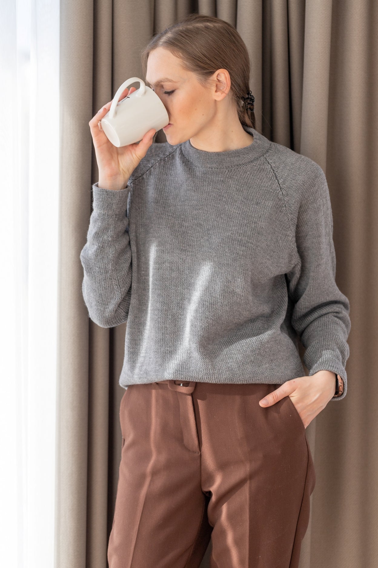 Merino vilnos megztinis moterims