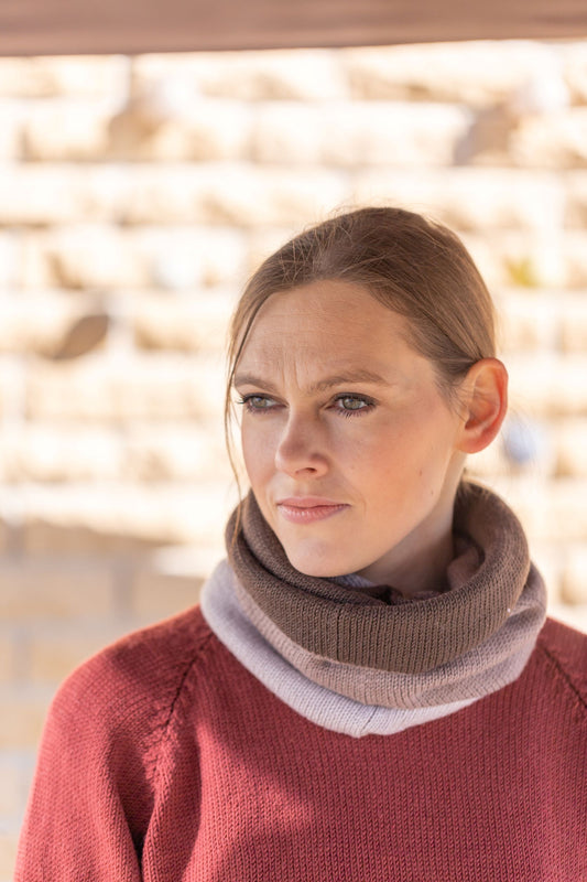 Rusvų spalvų merino mova